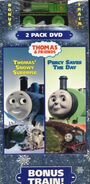 DVD 2-Pack with Thomas' Snowy Surprise and Wooden Railway Jack Frost Percy