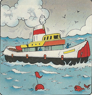 A tugboat in the magazines