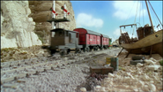 Percy pulling the mail train in the sixth series