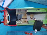 BoCo's model with two Futaba S3101 servos for his eye mechanism, as well as his receiver