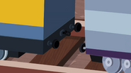 The buffersbeam of one of the coaches