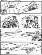 The gateway to the Magic railroad as seen in storyboards. It was going to be a hole in the ground.