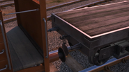 A flatbed's bufferbeam