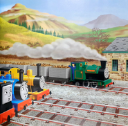 Peter Sam pulling some trucks