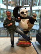 Paul Larson at DreamWorks with Po