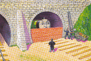 Henry bricked up in the tunnel