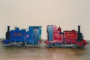 Sir Handel and Skarloey's models in 2001 (credit to Twitter user TomsProps)