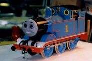 Behind the scenes photo of Thomas' model during the sixth series