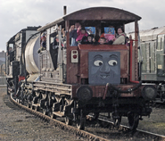 A brake van at the National Railway Museum during a Day Out with Thomas event