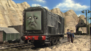 Diesel's sad face that only appeared in both the eighth series episode, Thomas to the Rescue… (2004)