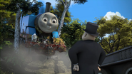 Thomas applying his brakes