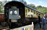 Duck's face from the sixth illustration of Bulgy on a coach for a Day Out with Thomas event