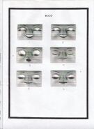 BoCo's faces (Note: BoCo's unused laughing face that only appeared in a promotional image of him from the eighth series next to his happy face on the top left and his sleeping face that only appeared in a deleted scene image next to his shocked face on the middle right)