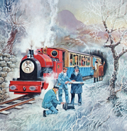 Peter Sam in a jigsaw puzzle illustrated by Edgar Hodges