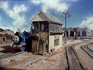 The Tidmouth Sheds signal box in the first series