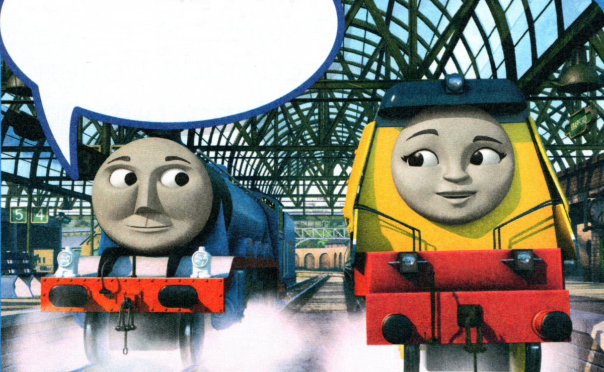 Gordon and Rebecca Coming Through magazine story Thomas the Tank Engine Wiki Fandom