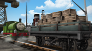 A stakebed wagon in King of the Railway