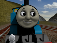 Thomas in the menu for the Thomas' Sodor Celebration! and Songs from the Station DVD menus