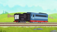 Diesel pulling one of Kenji's coaches in the second series