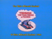 1986 endboard of "A Clearwater Features 1986 Ltd Production For Britt Allcroft Limited"