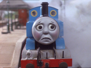 Thomas' sad face that appeared throughout the entire model era, excluding the fifth and seventh series, Jack and the Sodor Construction Company and Thomas and the Magic Railroad... (1984-1995, 2002, 2004-2008)