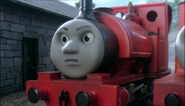 Skarloey's cross face that only appeared between the sixth and ninth series, excluding the eighth series, Jack and the Sodor Construction Company and Calling All Engines! (2002-2003, 2005)