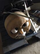 Jack's fiberglass face with Percy's lamp