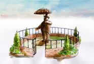 Concept art of the Sir Topham Hatt fountain