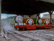 Henry, Ben, Percy and Bill in the Thomas & Friends adaption