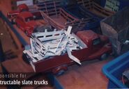 A selection of models including the destructible slate trucks