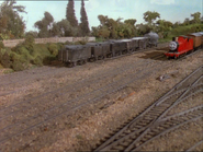 James passing through the yards