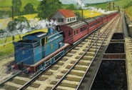 Thomas being pulled behind the Wild Nor' Wester