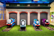 Ryan with Thomas, Gordon and Spencer at Thomas Town (China)