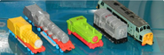 Early prototypes of Edward, Gordon, Duck, Diesel and Diesel 199