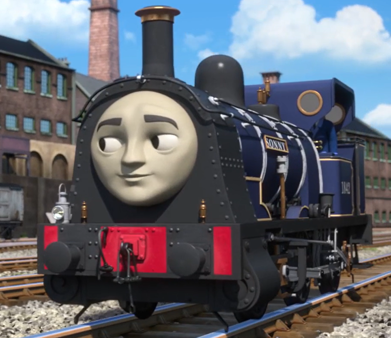 dark blue thomas train