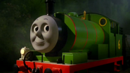 Percy's content face that appeared in both Jack and the Sodor Construction Company and The Great Discovery (2003/2006, 2008)