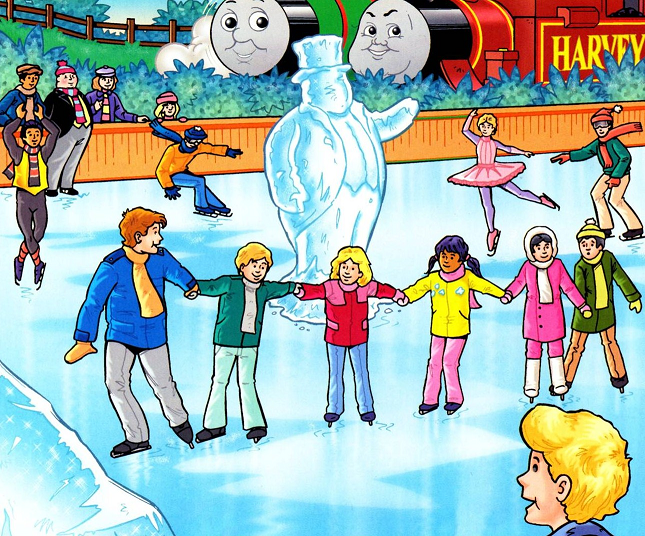 ice skating rink cartoon