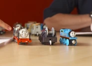 TrackMaster Merlin the Invisible, Steelworks Hurricane and Wooden Railway Thomas