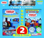 DVD with Hooray for Thomas and Wooden Railway Thomas and Silver Percy