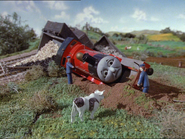 An ERTL cow in Thomas and the Breakdown Train