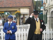 Cosplay of Sir Topham Hatt at Thomas Land, Drayton Manor