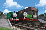 Black James with LBSC Thomas and Percy at Wellsworth