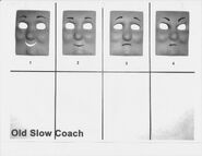 Old Slow Coach's faces [48] (Note: Old Slow Coach's unused smiling and cross faces between her sad face)