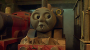 Thomas covered in brick dust
