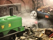 A scrapped utility van seen at the Smelters' Yard