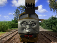 Diesel 10's angry face that appeared in both Thomas and the Magic Railroad and Calling All Engines! (2000, 2005)