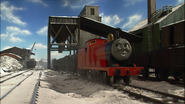 James at the coaling plant in winter