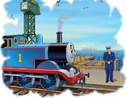 Cranky, Thomas, and the Sodor Line captain