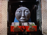 Gordon's sad face that appeared between the first series and Calling All Engines!, excluding the fourth and sixth series, Jack and the Sodor Construction Company and Thomas and the Magic Railroad (1984-1991, 1998, 2003-2005)