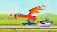 Kana chasing after the dragon